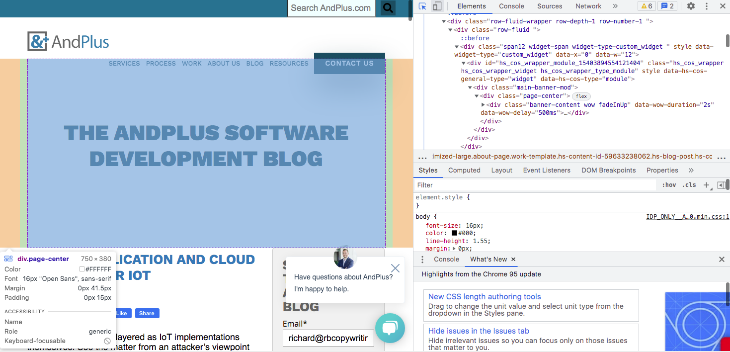 example of website source code